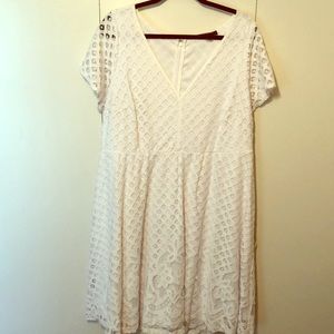 Lane Bryant white lace dress